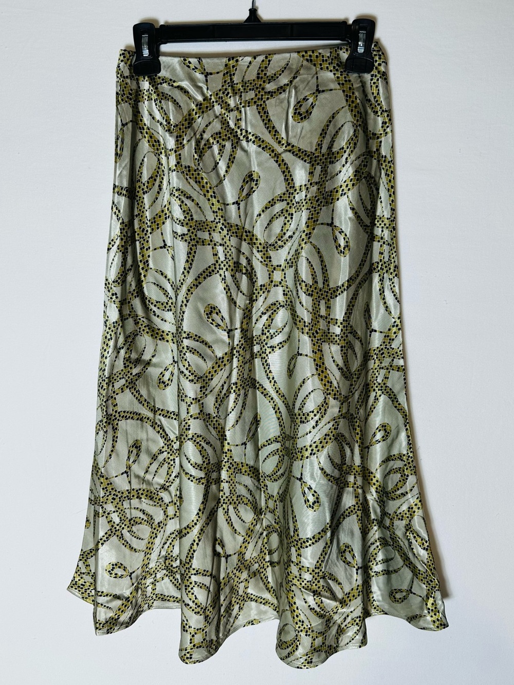 Richard Allan x H&M Abstract Geometric Swirl Silky Satin Midi Skirt 4 retro 60s